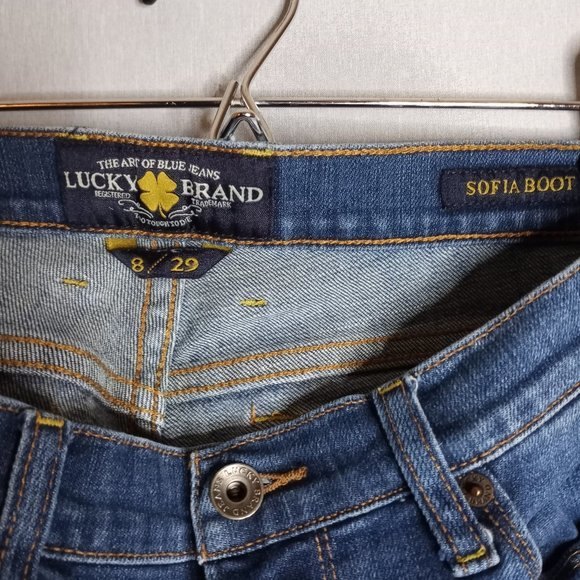 Lucky Brand Too Tough To Die Sofia Boot Women's Denim Jeans Sz. 8 - Picture 7 of 7